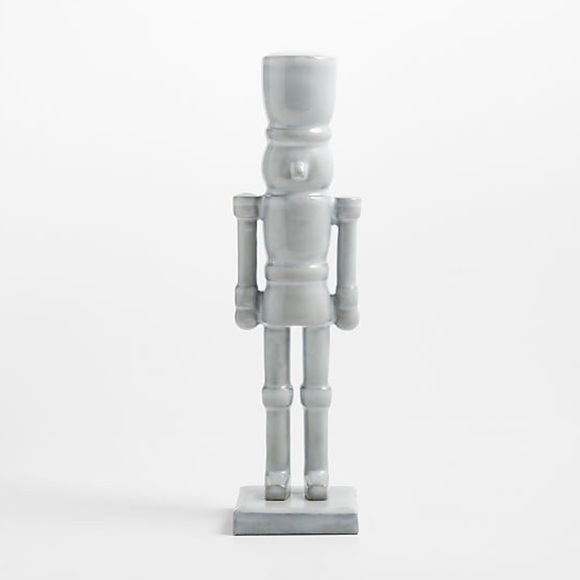New! Crate&Barrel Modern Metal Nutcracker 12” - Picture 1 of 2